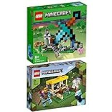 Lego Minecraft Set med 2 21244 Svärd-utpost och 21171 Hästststall