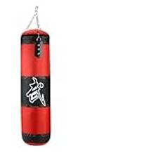 Boxningsväska boxningssäck hängande boxningssäck handwraps hängande kedjor krok för Muay Thai Karate Taekwondo träning fitness boxningsväskor (80 cm få 4)