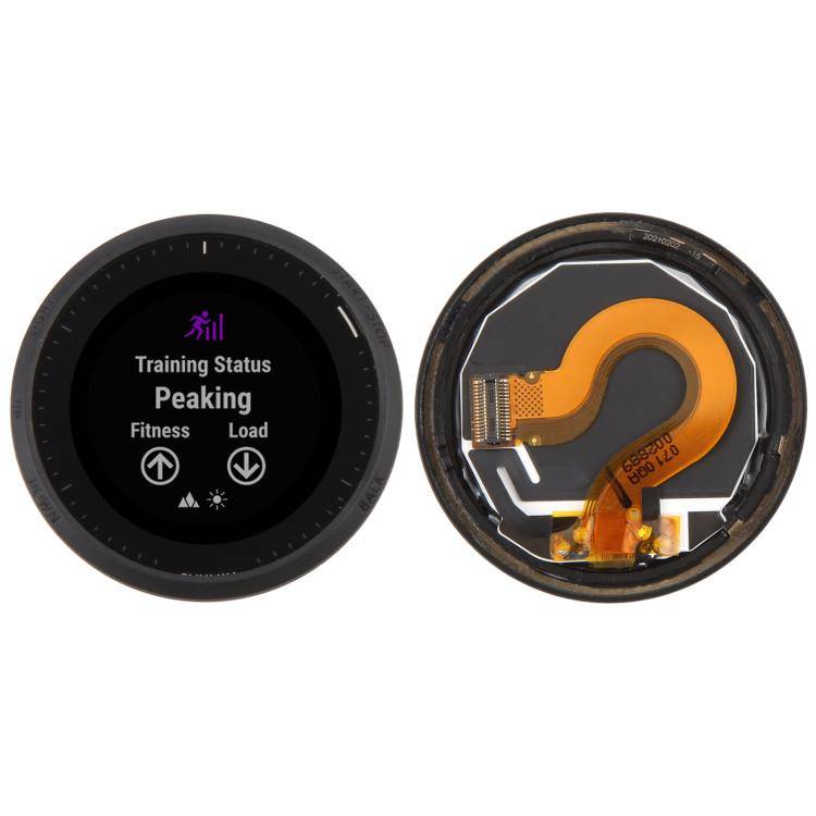 För Garmin Forerunner 945 LTE LCD-skärm med digitizer, komplett montering, ersättningsdel för smartklocka, pekskärmsreparation black