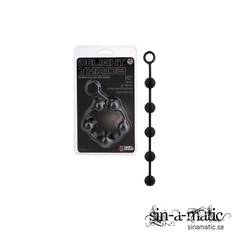 Delight Throb Anal Stripped Beads Black