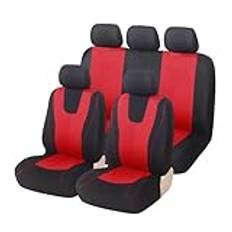 Bilstolsöverdrag 2/5Sits Stol Sittdyna För Sitt För Ateca För Arona För Ibiza För Leon För Toledo För Leon ST För CUPRA Bilstolsöverdrag Främre bilstolsskydd(5Seats-Red)