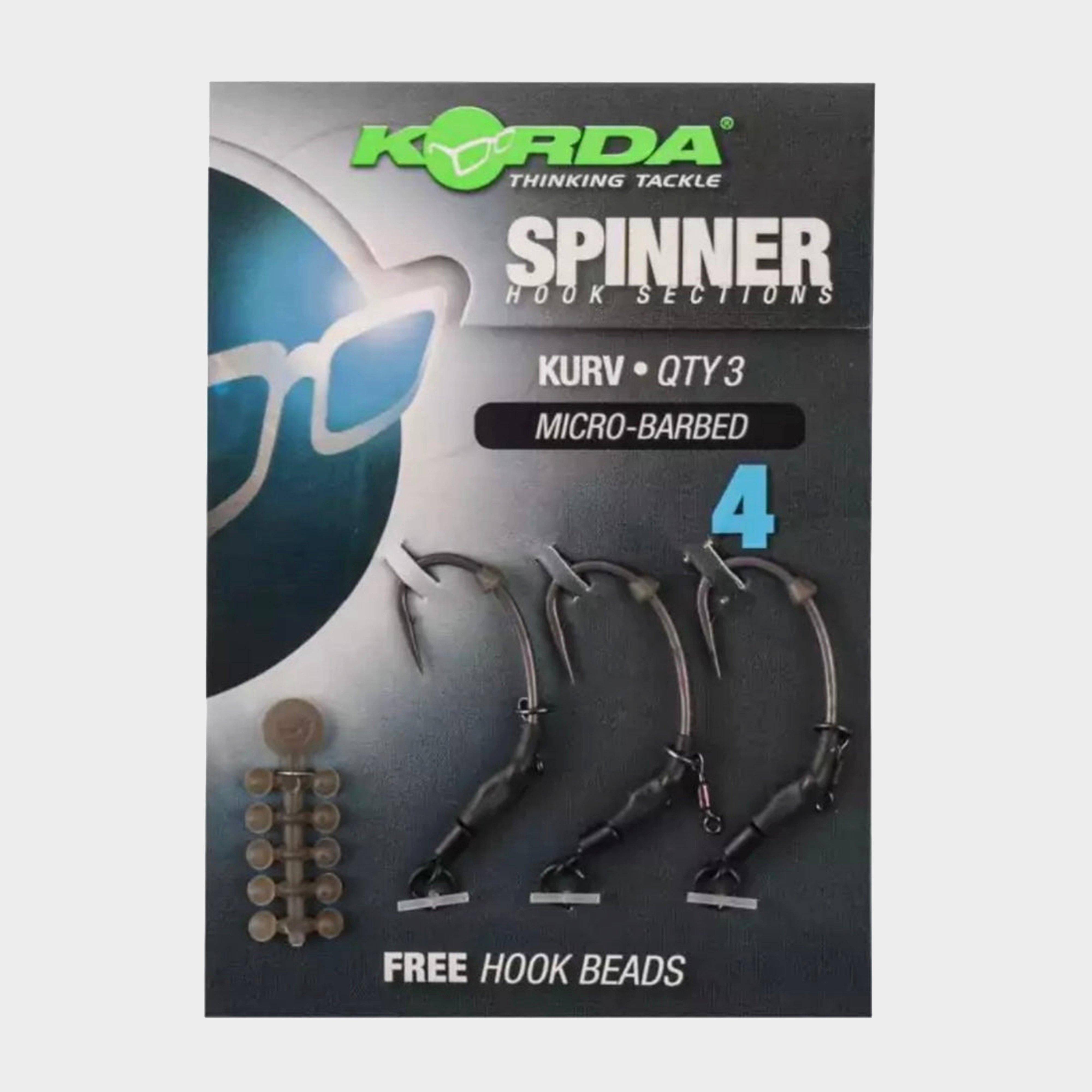Korda Spinner Hook Sections Kurv Barbless Size 6 (3 Pack), Grey - One Size