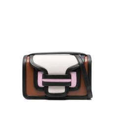 Pierre Hardy, Taske, Dame, Flerfarvet, ONE SIZE, Uld, Brun Foldover Skuldertaske