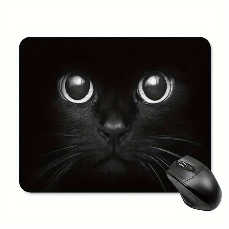 1pc, Black Cat Abstract Art Mouse Pad, Abstract Art Small Size Gaming Mouse Pad, Esports Office Keyboard Mat, Computer Mouse Anti-slip Pad