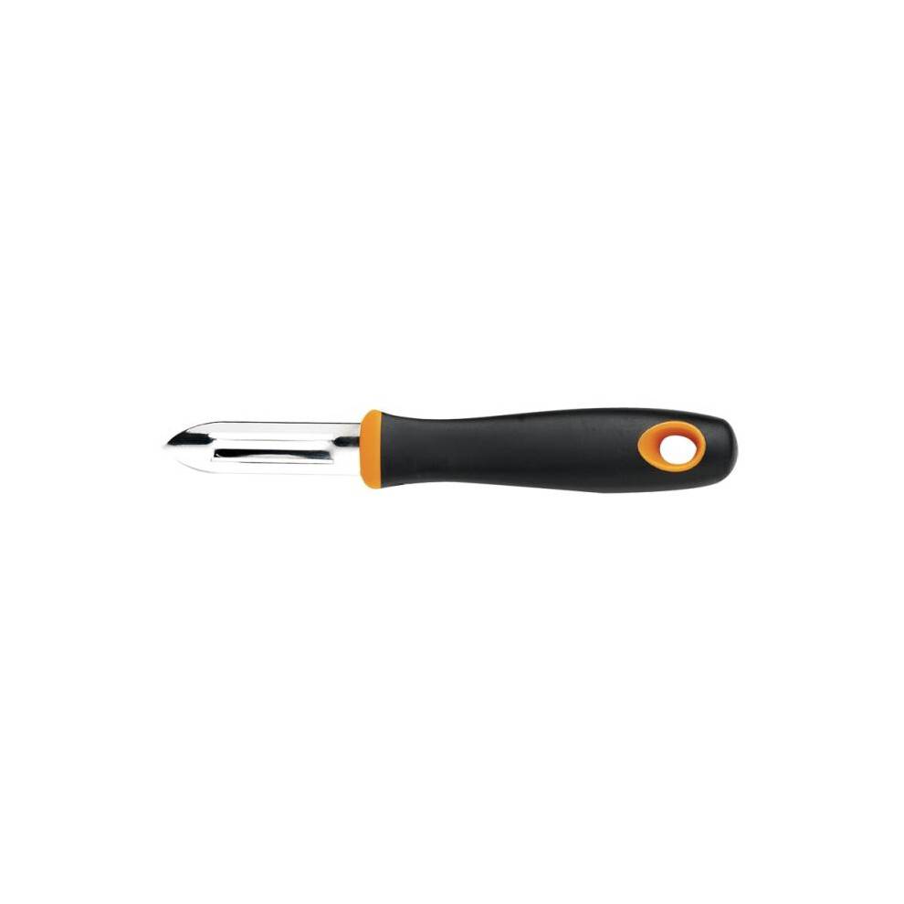 Fiskars Functional Form Fixed Blade Peeler, 6cm Stainless Steel Blade, Softouch Non-Slip Handle, Kitchen Vegetable Peeler, Ergonomic Design
