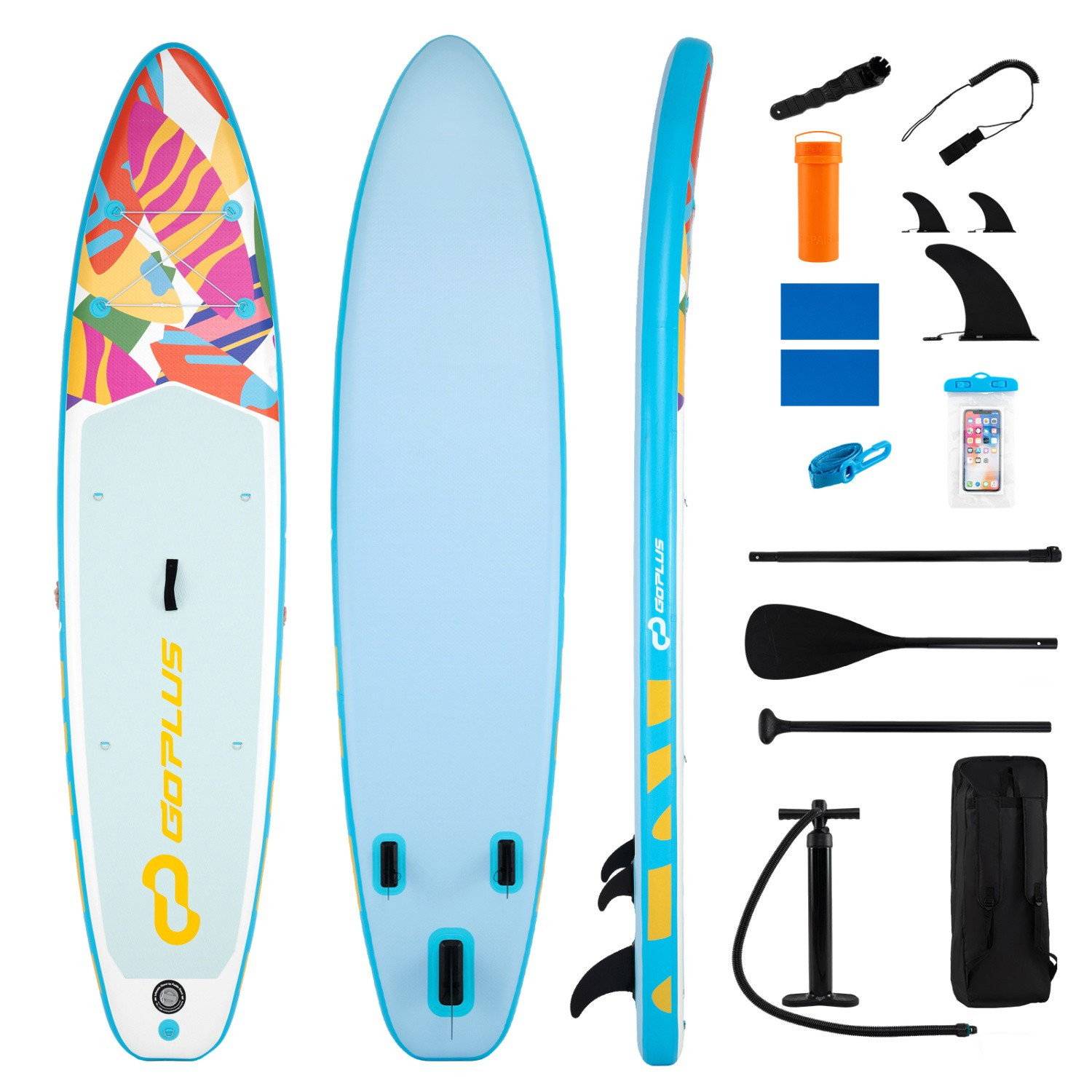 Oppusteligt Stand Up Paddleboard 3,7 m, 145 kg, kajakklar