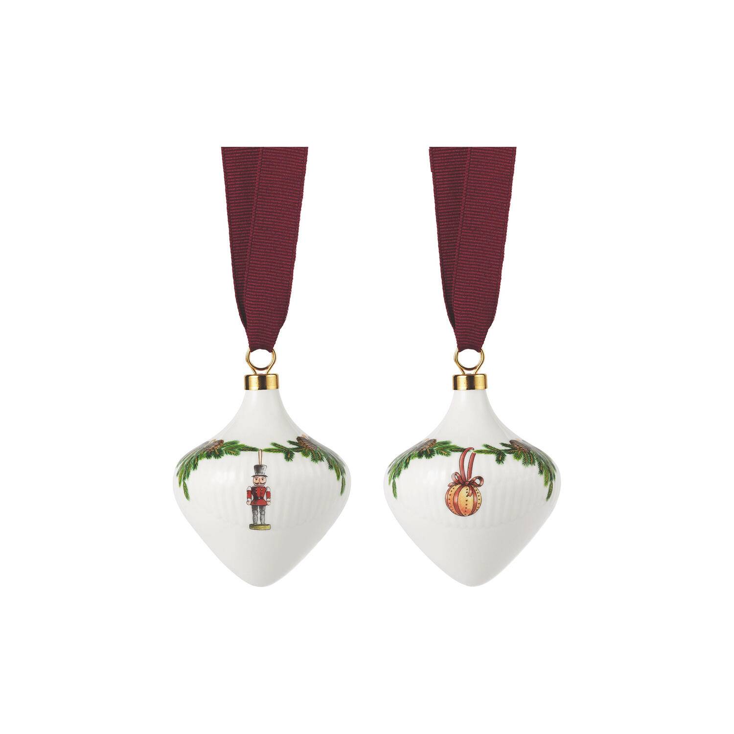 Star Fluted 2025 Christmas Ornaments 2 st.
