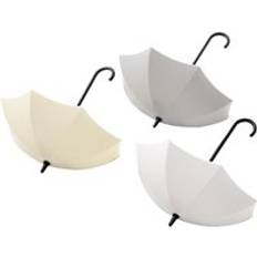 6 st/set paraply vägg klibbig krok söt paraply väggfäste nyckelhållare vägg krok hängare organisator hållbar nyckelhållare sovrum - Vitgrå beige
