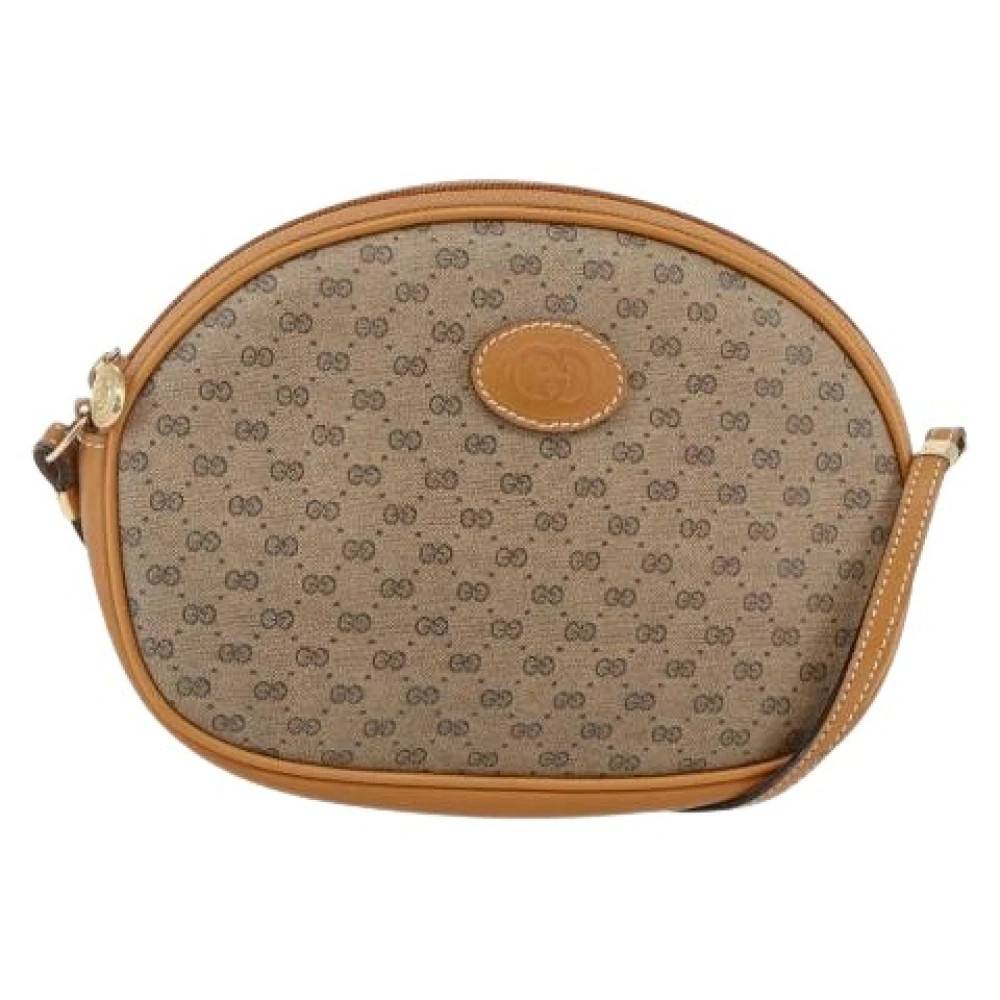 Gucci Vintage Pre-owned Vintage Cross Body Taske - Vintage - Dame - Beige - ONE SIZE - Læder