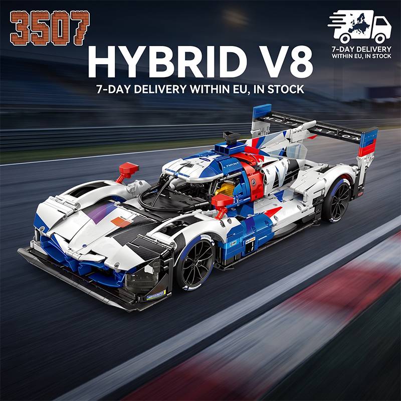 3507PCS M HYBRID V8 Sports Car Building Blocks  Set 1:8 Scale City Speed Racing Vehicles Model Kit  DIY Assembly Toys for Adults Ideal Birthday Holiday Gift Home Office Decoration Ornament Collection