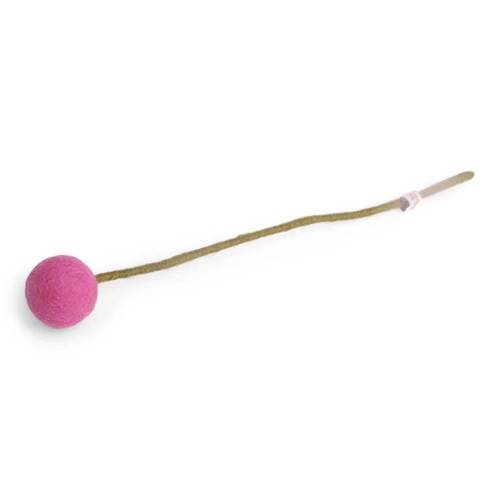 Gry & Sif - Blomsterstilk klar pink Dia 3 - 30 cm - filt.