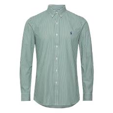 Polo Ralph Lauren Slim Fit Striped Stretch Poplin Shirt Grön