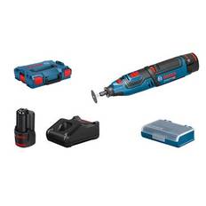 Bosch Akku-Rotationswerkzeug GRO 12V-35 mit 2x 2,0 Ah Akkus + Lader in L-BOXX