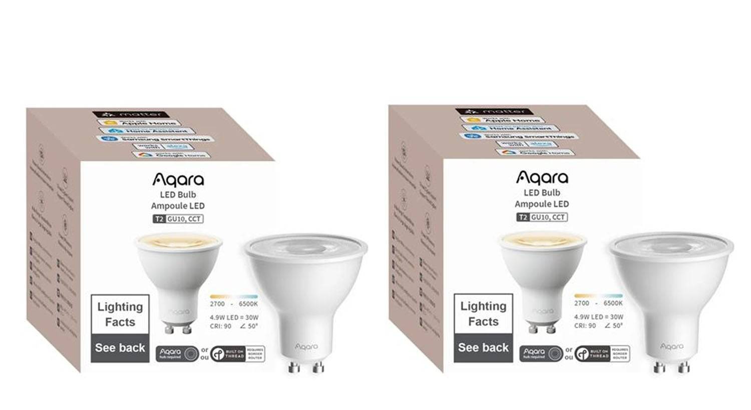 Aqara - 2x GU10 LED Bulb T2 Turnable White - Bundle