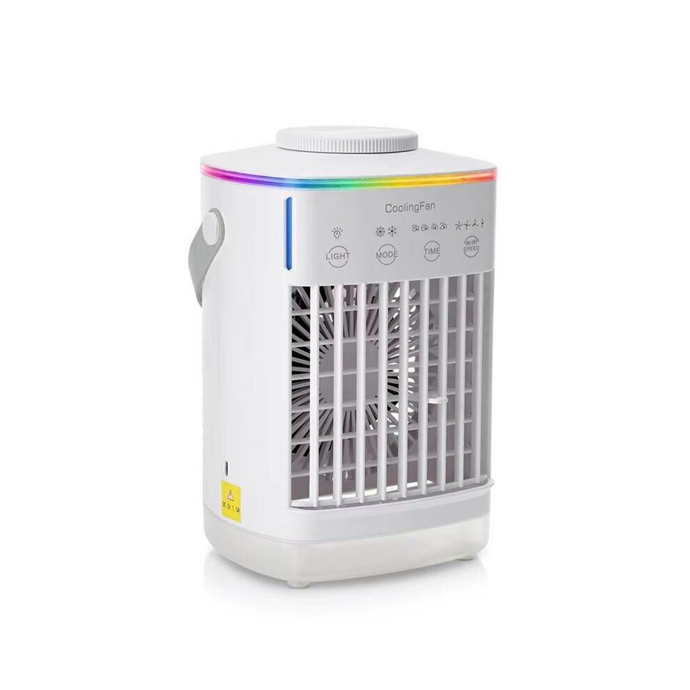 Portable 3-in-1 Air Cooler with Humidifier and LED Night Light - Compact Air Conditioning Fan for Home and Office Use