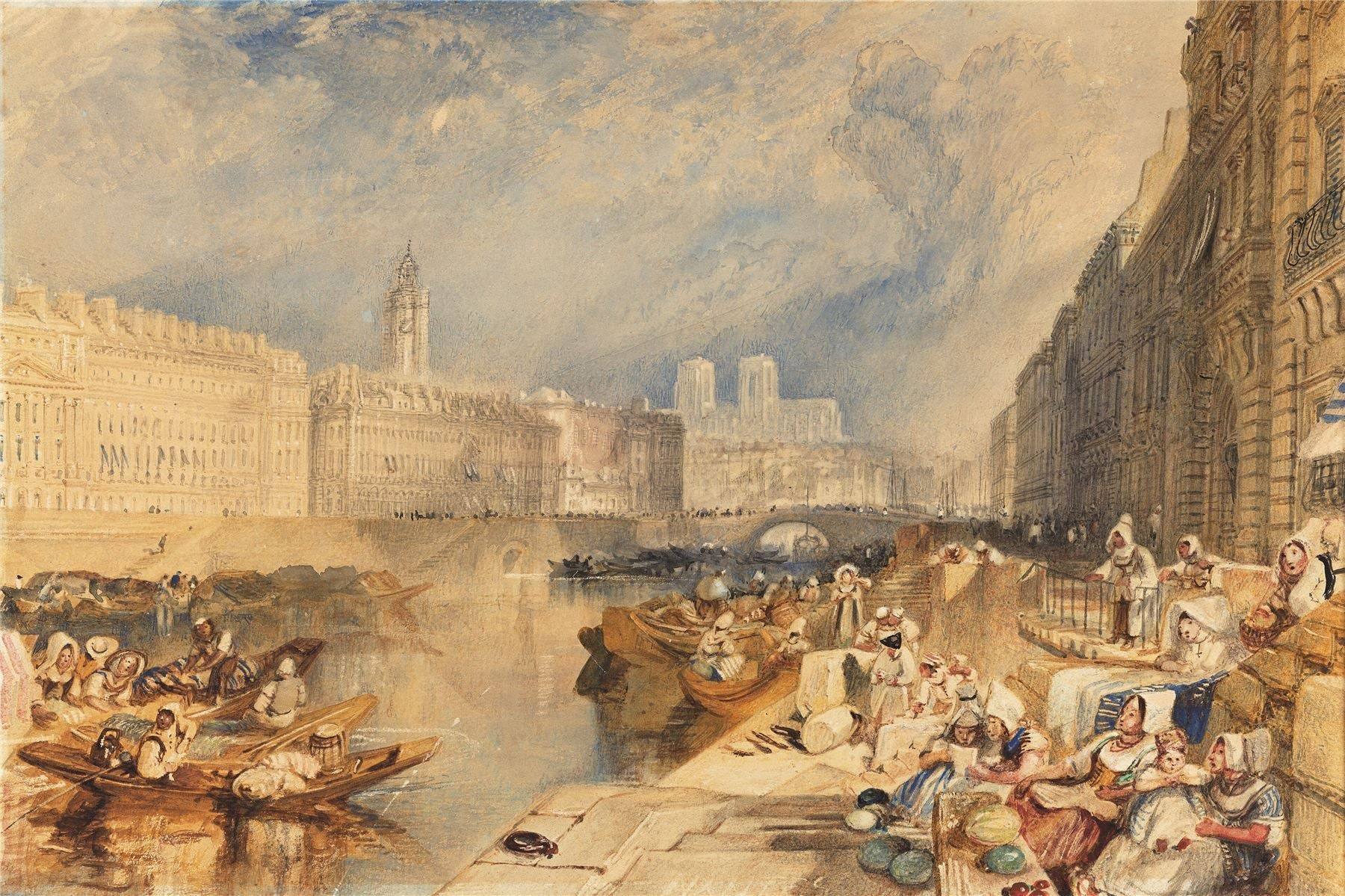 J.M.W. Turner - Nantes from the Ile Feydeau 1000 or 500 Piece Jigsaw Puzzle - 1000