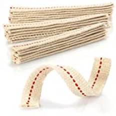 COM-FOUR® 20x veke för oljelampor - ersättningsveke för trädgårdsfacklor, bambu facklor - lampa veke oljelampa - ficklampa - platt 12 cm x 13 mm (12cm x 13mm)