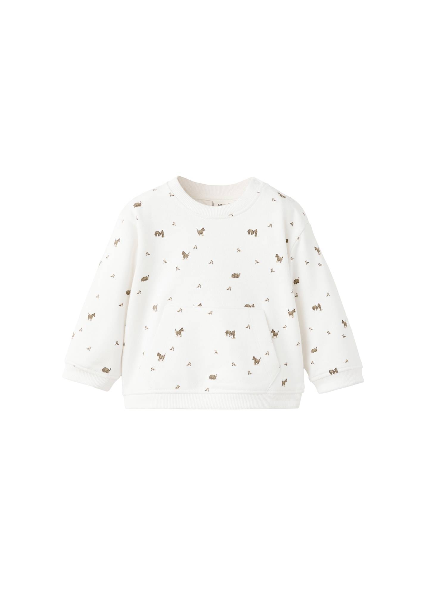 MANGO KIDS Sweatshirt 'PAUL'  brun / offwhite