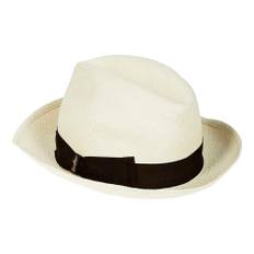 Borsalino, Accessoarer, Herr, 61 CM, Elegant Panama-hatt med dekorativ rosett - beige (61 CM)