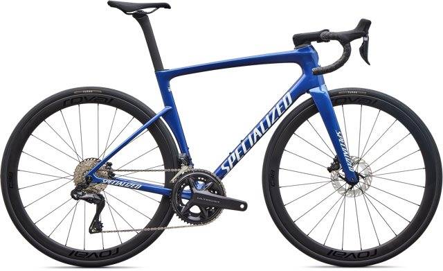 TARMAC SL9 EXPERT DI2 - GLOSS PACIFIC BLUE METALLIC / WHITE (54)