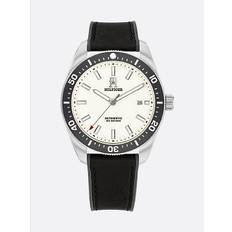 Cream Dial Leather Strap Watch
