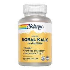 Koral Kalk + Magnesium Solaray 90 tyggetabletter