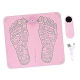 ULTECHNOVO 1 St Fotmassageapparat Fotmassagekudde Punkt Fotakupressurmatta Elektrisk Pad Bärbar Fot Fotzonterapimatta Fotcirkulationsmaskin Multifunktion Amningsmaskin Rosa Abs