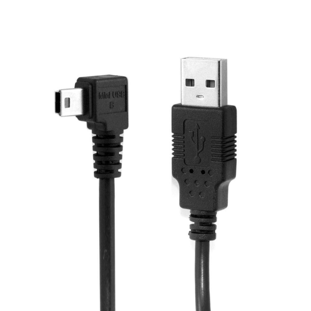 Usb 2.0 hane till mini usb vänster & rät vinklad 90 graders kabel 0.5m 1.8m 3m 5m 50cm 180cm för kamera mp4 surfplatta - Vänster vinkel / 5m