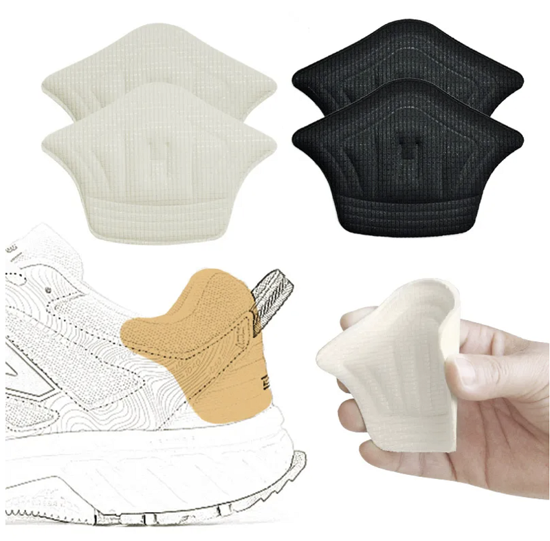 Hælbeskyttere og Hælkapper til Sko, Sneakers, Højhælede - Sorte, 2 stk + 3 Par Hælindlæg 7x4,8 cm