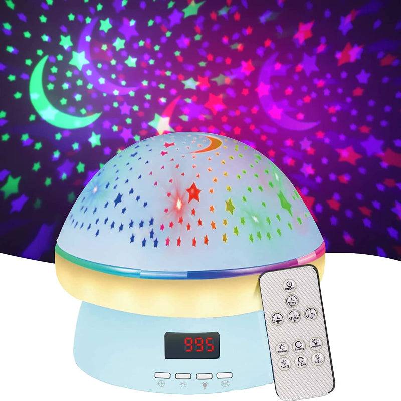 StarGlow Nattlampa – Magisk Stjärnprojektor med Timer - Blå