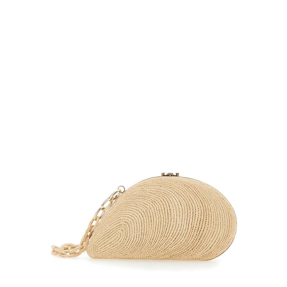 Simkhai, Väskor , Dam, ONE Size, Mocka, Bridget Oyster Shell Clutch