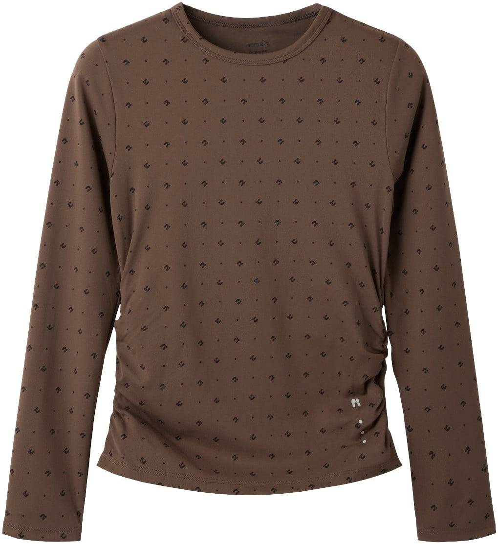 Name It Nkfthea LS Slim TOP Stl. 116 unisex - Toppar Från Magasin - Chocolate Martini (116)