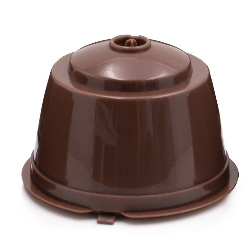 1 st 54*35mm påfyllningsbara kaffekapslar kopp återanvändbart filter för dolce / gusto / nescafe drycker kökscafétillbehör - Brun