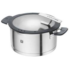 Zwilling Henckels Stew Pot 20cm glass pot Stainless steel bottom structure IH compatible 10 year warranty Japanese SIMPLIFY J.A. Simplify (with lid) silver