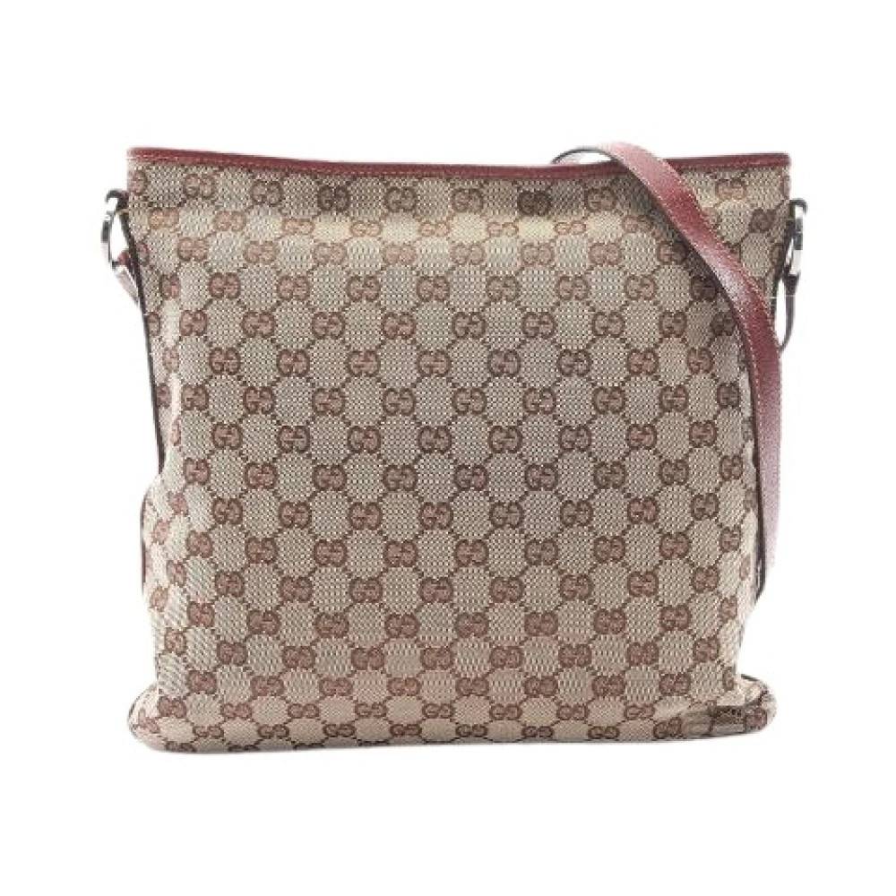 Gucci Vintage Pre-owned GG Canvas Skuldertaske - Vintage - Dame - Beige - ONE SIZE - Uld