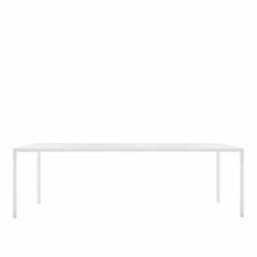 MDF Italia - Tense Standard Table, 100x260, Solid Surface White, Solid Surface White 3mm - Matbord - Michele Cazzaniga,Piergiorgio Cazzaniga - Vit - Metall/Sten/Plast