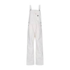 Carhartt Wip, Jumpsuits & Playsuits, Dam, Vit, L, Bomull, Canvas Bib Overalls