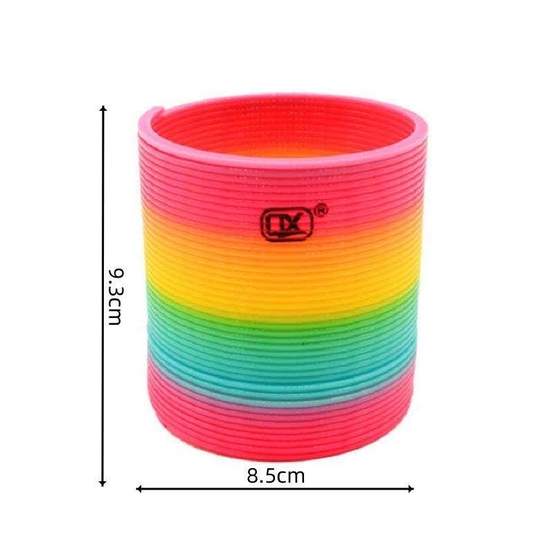 Färg Magiska studs-leksaker Brädspel för barn Anti-stress Magisk ring Fjäder Regnbågsbrädspel Barn Kreativa Roliga Gåvor 9cm