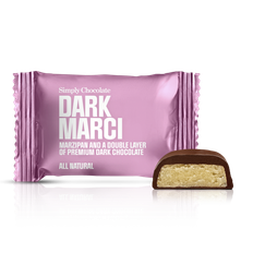 Chokolade Bites med marcipan, Dark Marci 10g