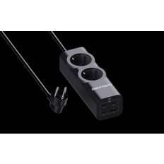 NEXTBATT 67W Grenuttag 3xUSB-C/1x USB-A/2x Eluttag - Svart