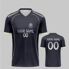 Specialtillverkad Real Madrid-tröja, andningsbar och snabbtorkande 210 g vår/sommar unisex-tröja i ett stycke, herrlagsträningströja med V-ringning oc - Multifärgad (L,M,S,XL,XS,XXL)