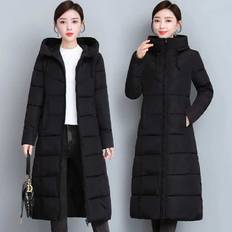 Women's Cotton-padded Clothes Mid-length Thicken Coats Plus Size Winter Jacket Mother's Winter Clothes Padded Jackets Parka Warm M