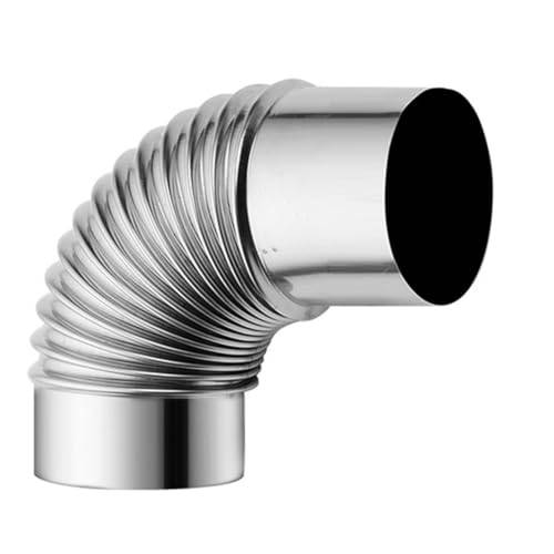 Stainless Steel Stove Smoke Pipe Arc - Essential for Stoves, Fireplaces, Grill - Resistant for Stove Smoke Pipe Steel Pipe Arch (50mm)