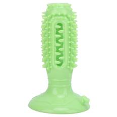 Dog Toothbrush Stick Pet Oral Cleaning Toothbrush Dog Rubber Chew Toy for Dental Care and Teeth rosa