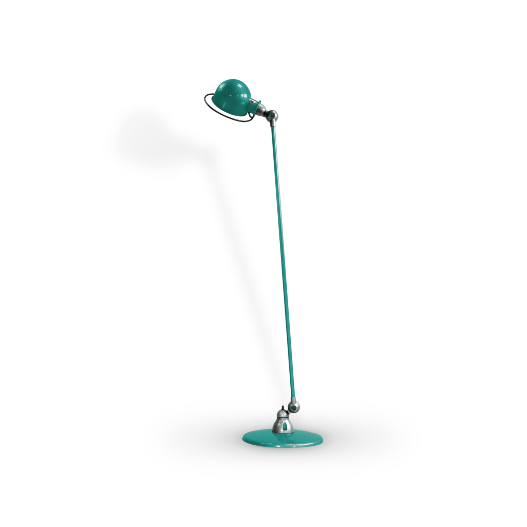 Loft D1200I gulvlampe fra Jieldé - Water blue / Blank/poleret