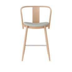 Massproductions - Icha Bar Chair - H 650, White Oiled Beech, Fabric C+, Kvadrat - Hallingdal 65 0103 - Barstolar - Chris Martin - Vit - Trä