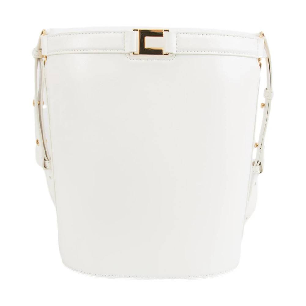 Elisabetta Franchi Skuldertaske - Tasker - Dame - Beige - ONE SIZE - Uld