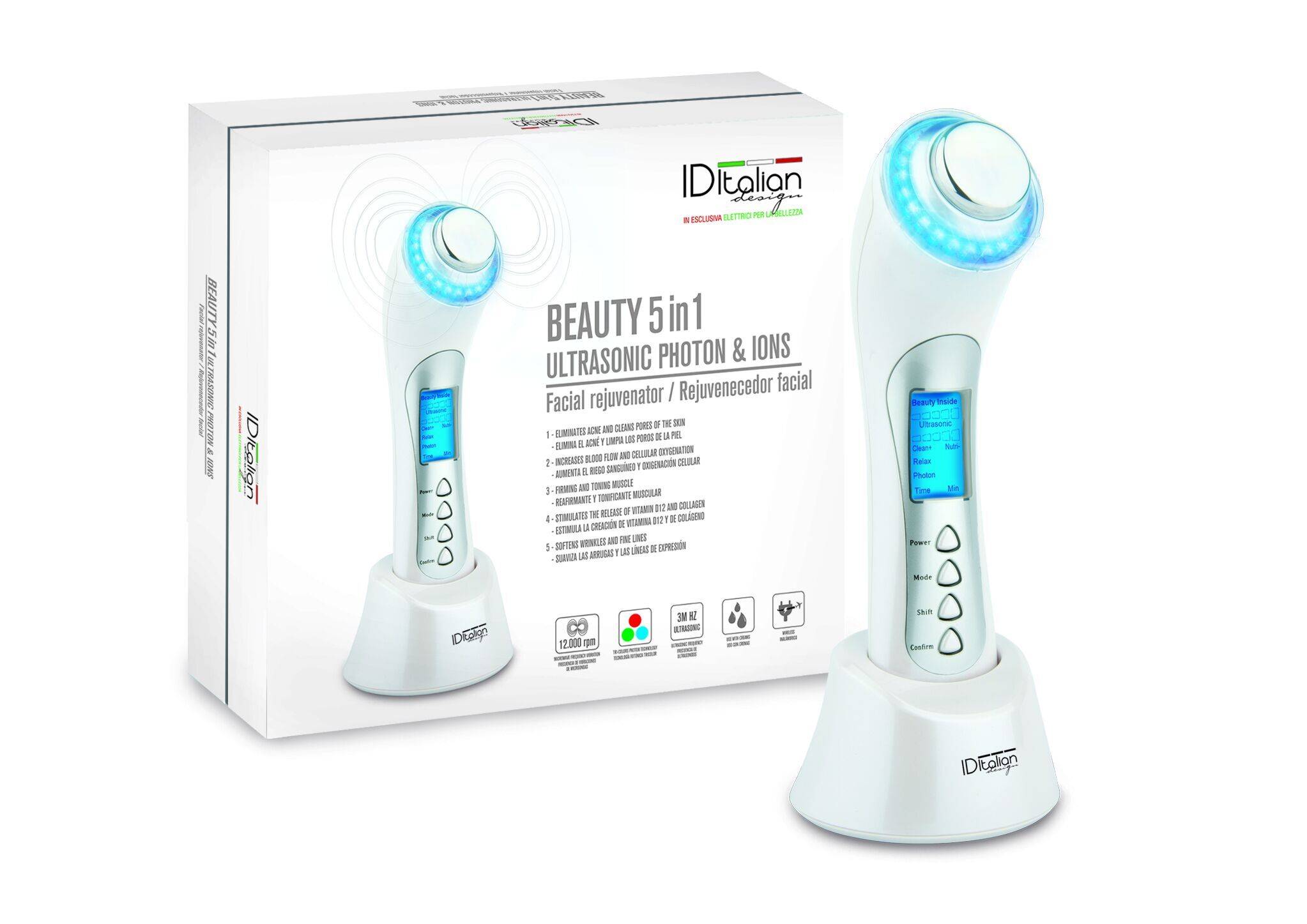 Italian Design Ultralydsfoton & Ioner | hvid