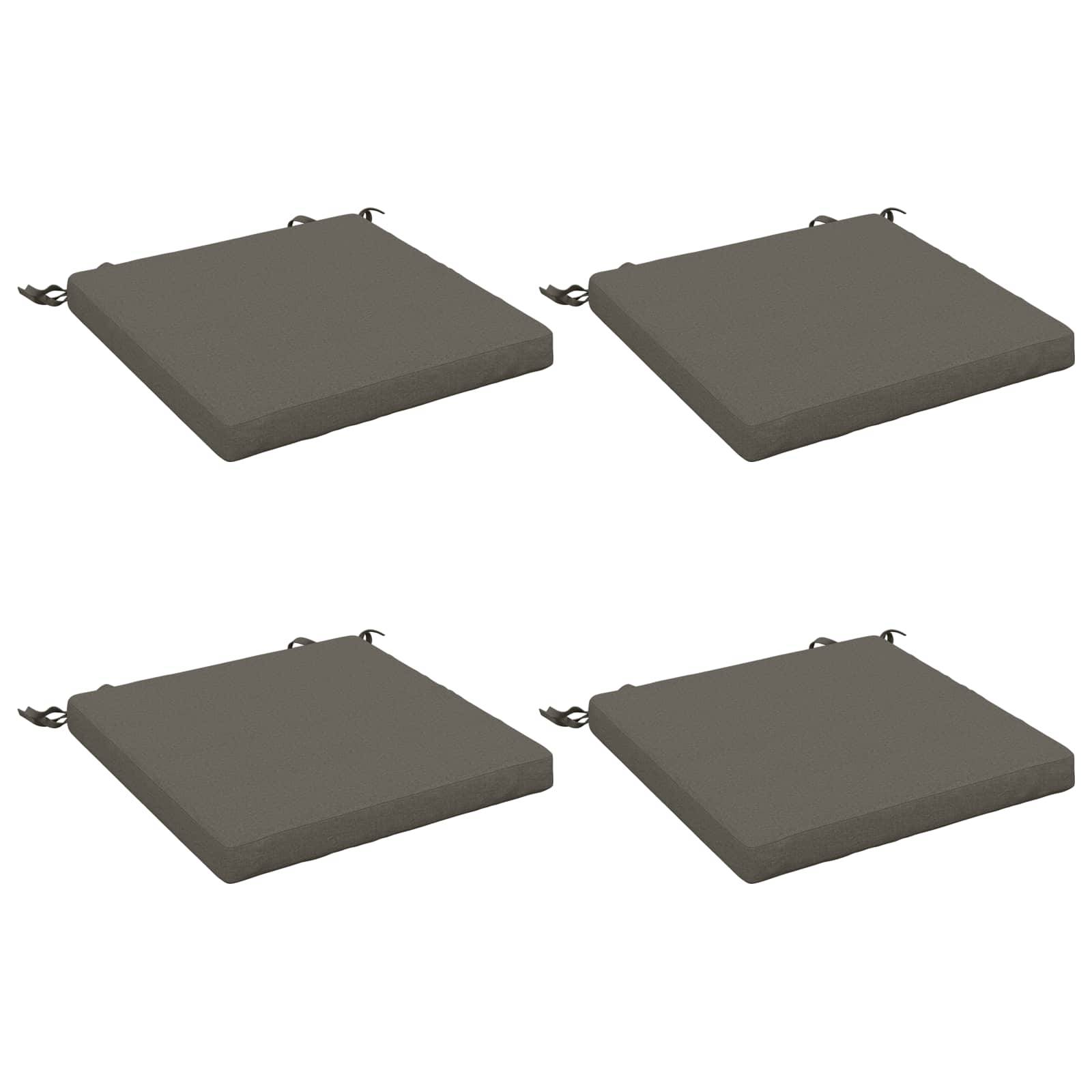 vidaXL 4-delade Sittdynor SOEST 4 st 100% Polyester Grå 45 x 45 x 5 cm