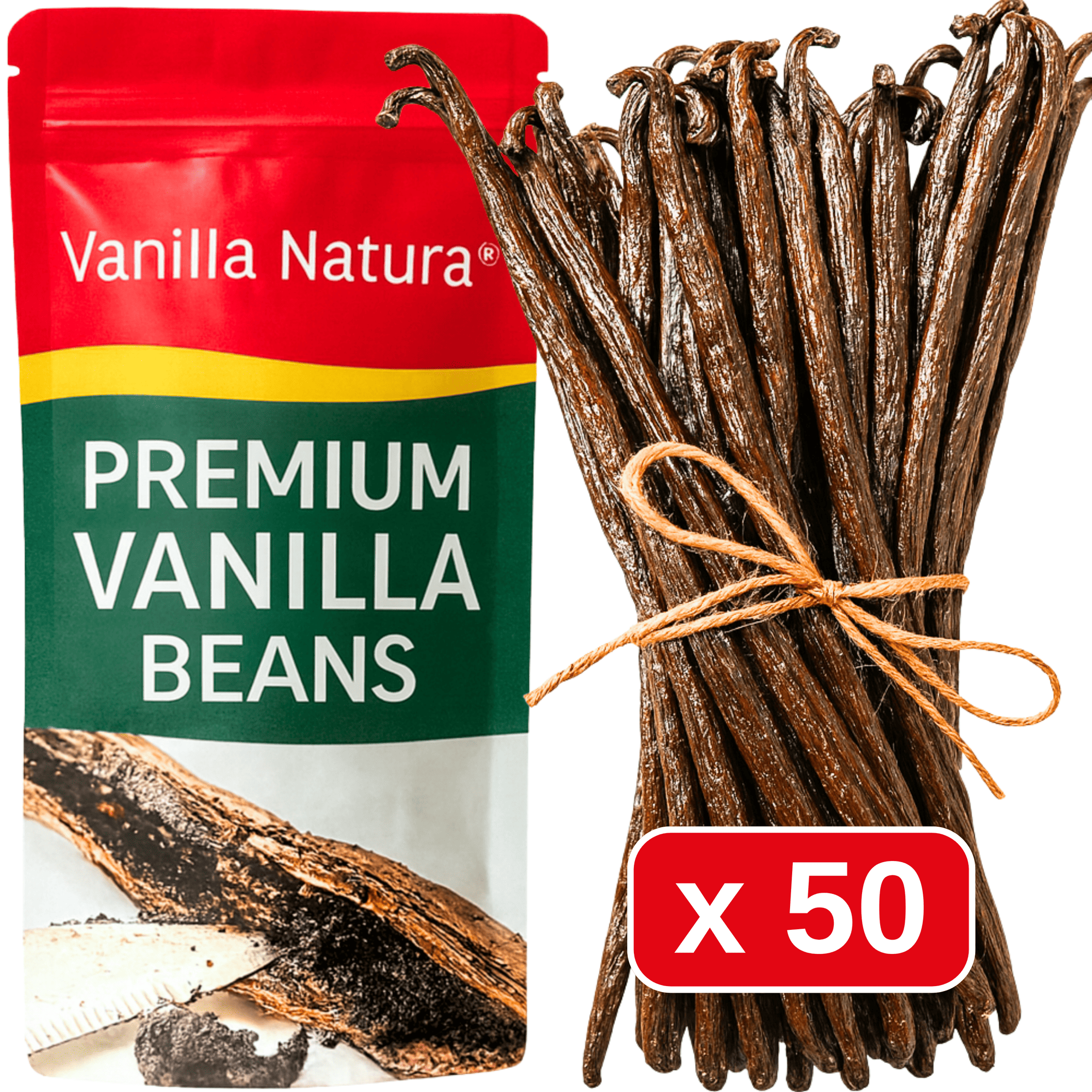 50 Grand Cru Vanilla Pods • Premium Quality Vanillas • Soft And Fleshy Pod • Long-lasting • Prestige Selection Of Vanilla Nature Berries